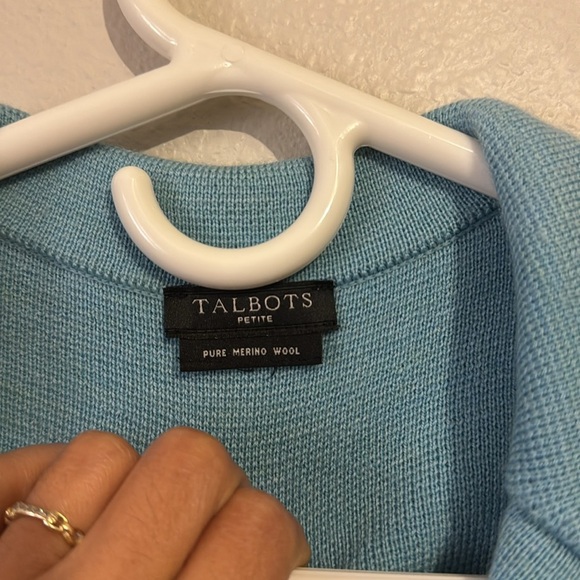 Talbots Petite 100% Merino Wool Knit Blazer - Picture 5 of 8
